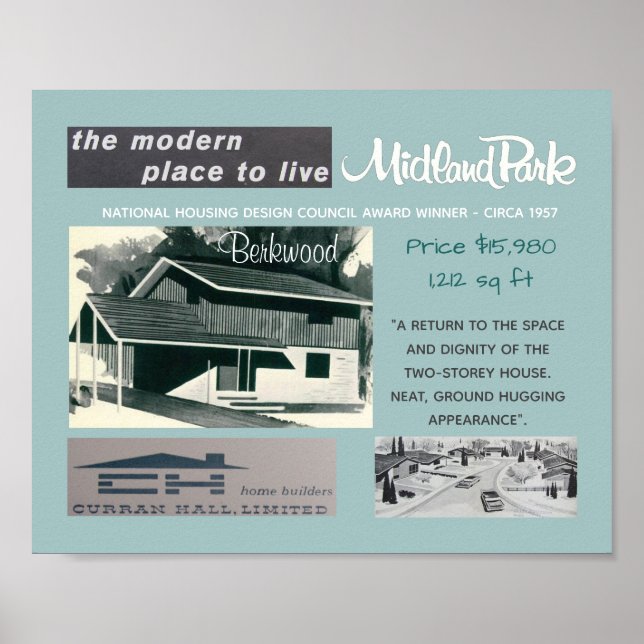 Póster Casa moderna do século Médio de Design de 1957 (Frente)