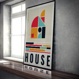 Poster Casa na arte de Bauhaus.