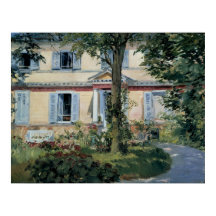 Casa no Rueil por Edouard Manet
