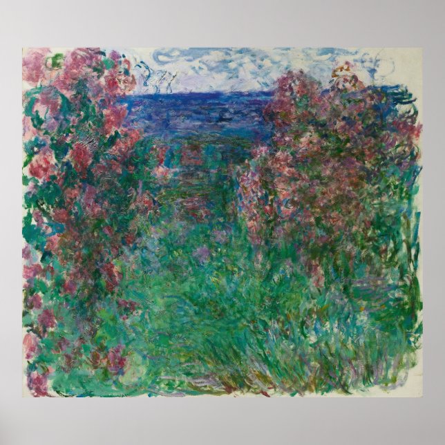 Poster Casa nos Rosas, Monet (Frente)