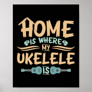 Poster Casa Onde Meu Ukulele É Jogador Havaiano