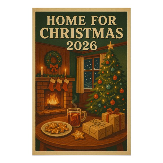 Póster Casa para o Natal de 2026 (Frente)