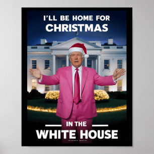 Poster Casa Para Papais noeis Xmas Engraçado Trump Xmas P