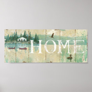 Póster Casa pelo lago