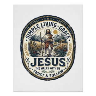 Póster Casa Pequena de Jesus Vida Lenta Vintage