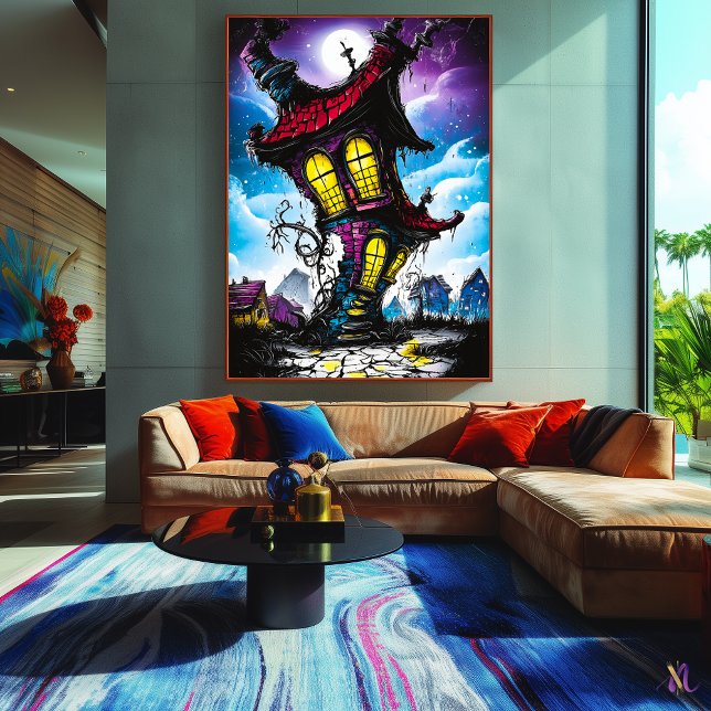 Poster Casa Torta Assombrada – Arte de Fantasia Gótica (Criador carregado)