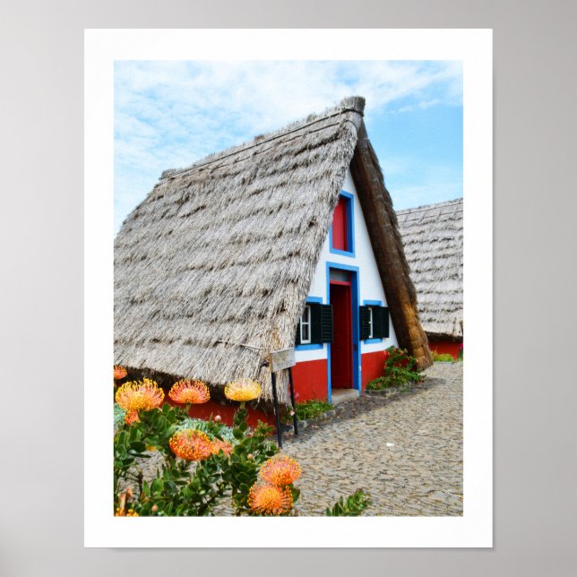 Póster Casa tradicional em Santana, Madeira (Frente)