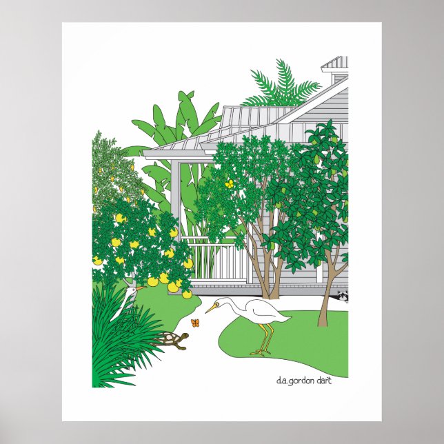 Poster Casa Tropical da Flórida (Frente)