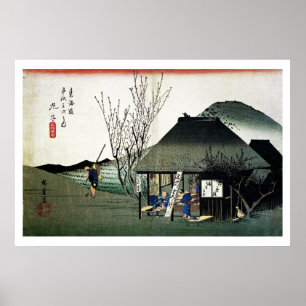 Póster Casa Ukiyo-e da fazenda do japonês