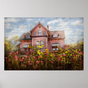 Póster Casa - Victorian - casa de campo do verão