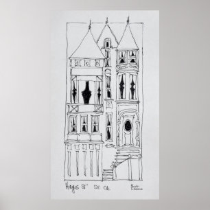 Poster Casa Vitoriana   São Francisco, Califórnia
