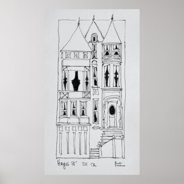 Poster Casa Vitoriana | São Francisco, Califórnia (Frente)