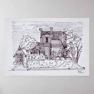 Poster Casa Vitoriana Vancouver, Estado de Washington