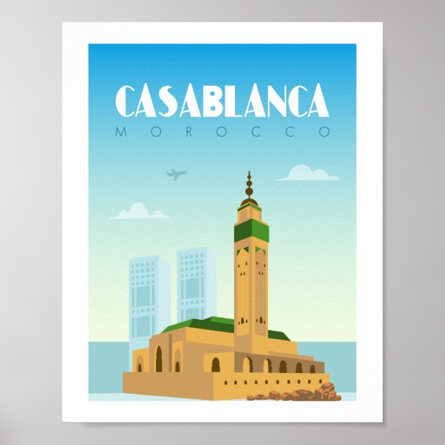 Poster Casablanca cidade de morocco (Frente)