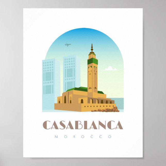 Poster Casablanca cidade de morocco Skyline (Frente)