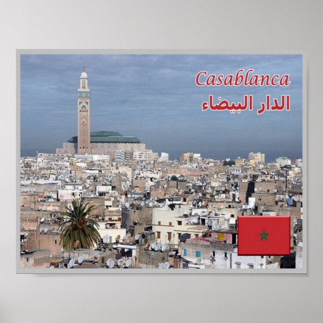 Poster Casablanca - Marocco - Panorama - (Frente)