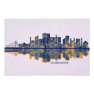 Póster Casablanca Skyline