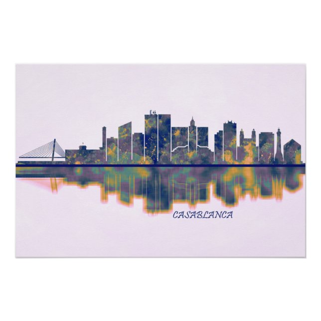 Póster Casablanca Skyline (Frente)