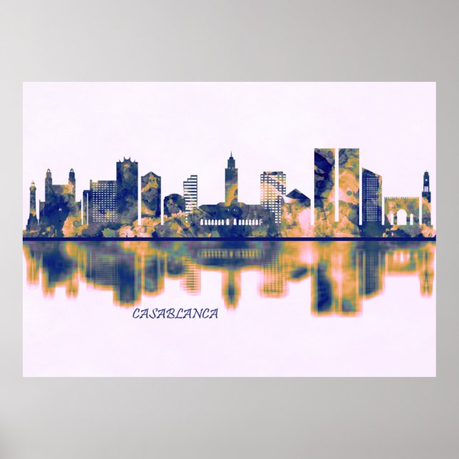 Poster Casablanca Skyline (Frente)