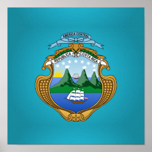 Poster Casaco de armas costa-riquenha