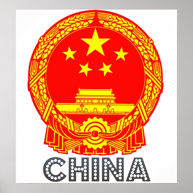 Poster Casaco de armas da China (Frente)