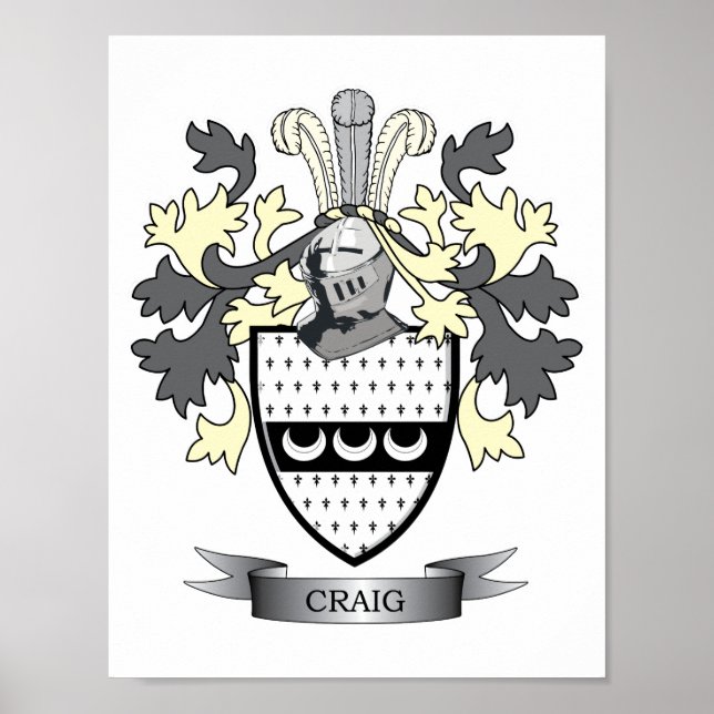Poster Casaco de armas da Craig Family Crest (Frente)