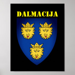Poster Casaco de Armas da Dalmácia, Croácia