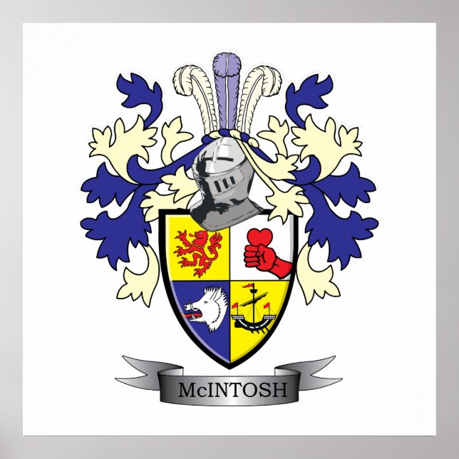 Póster Casaco de Armas da Família McIntosh (Frente)