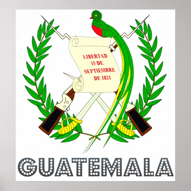 Poster Casaco de armas da Guatemala (Frente)