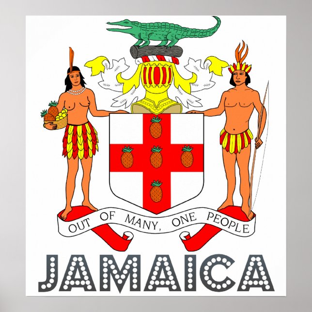 Poster Casaco de armas da Jamaica (Frente)