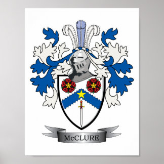 Póster Casaco de armas da McClure Family Crest