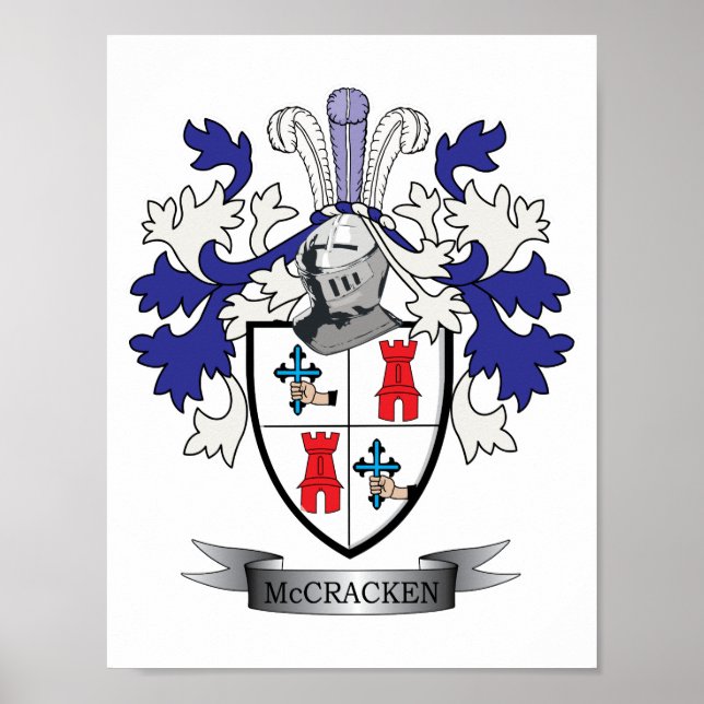 Poster Casaco de armas da McCracken Family Crest (Frente)