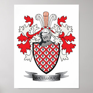 Poster Casaco de armas da McCullough Family Crest