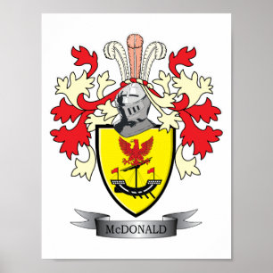 Póster Casaco de armas da McDonald Family Crest