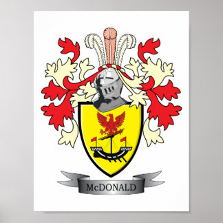 Póster Casaco de armas da McDonald Family Crest