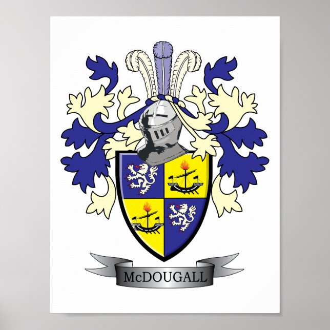 Poster Casaco de armas da McDougall Family Crest (Frente)