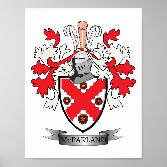 Poster Casaco de Armas da McFarland Family Crest (Frente)