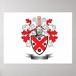 Poster Casaco de Armas da McFarland Family Crest