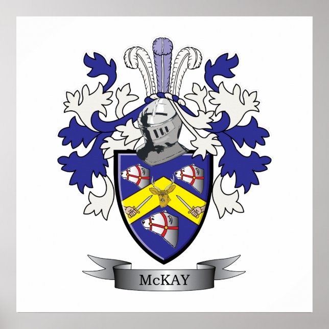 Póster Casaco de armas da McKay Family Crest (Frente)