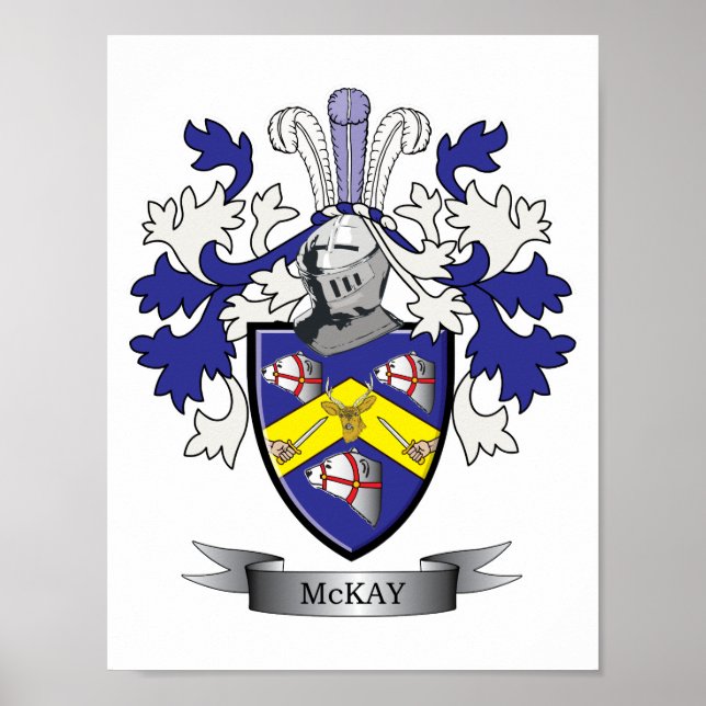 Póster Casaco de armas da McKay Family Crest (Frente)