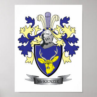 Póster Casaco de armas da McKenzie Family Crest
