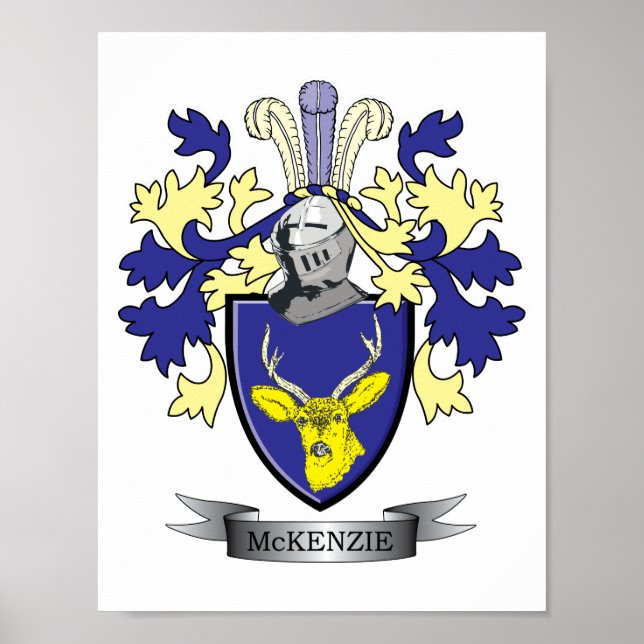 Póster Casaco de armas da McKenzie Family Crest (Frente)