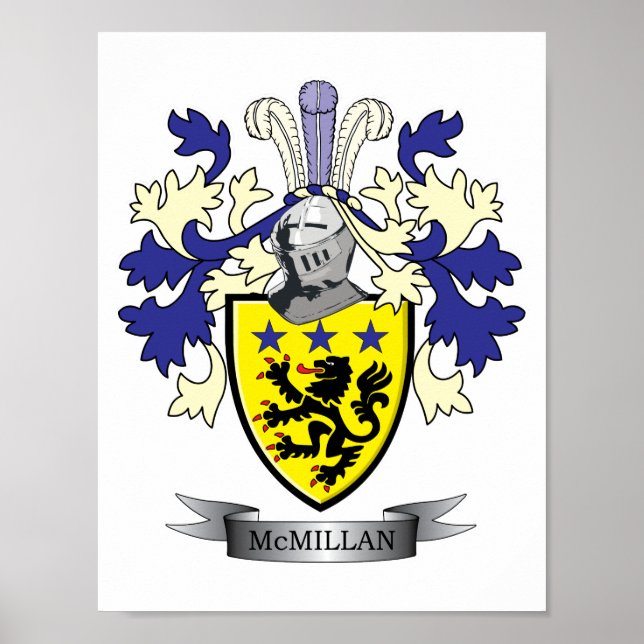 Póster Casaco de armas da McMillan Family Crest (Frente)