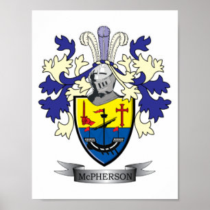 Póster Casaco de armas da McPherson Family Crest
