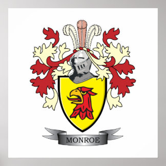 Póster Casaco de armas da Monroe Family Crest
