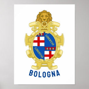 Poster Casaco de armas de Bolonha - Itália