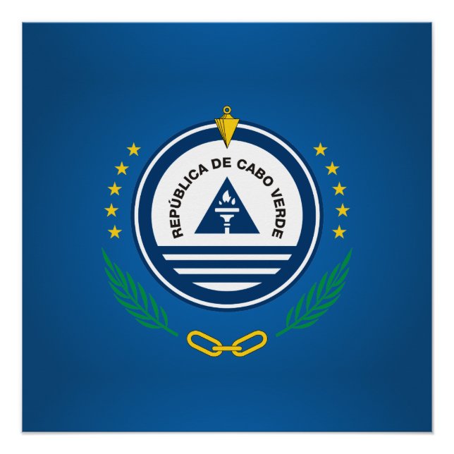 Póster Casaco de armas de Cabo Verde (Frente)