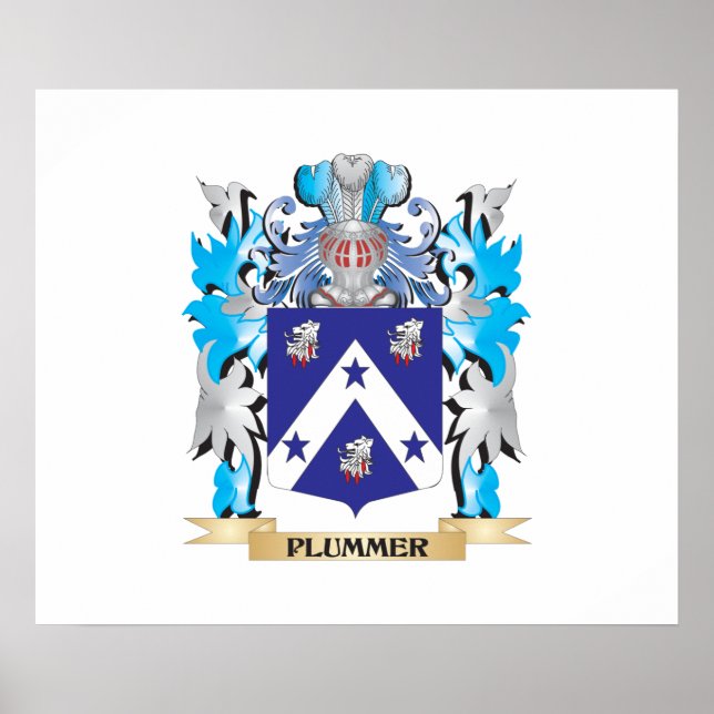 Póster Casaco de Armas de Plumador - Proteção para a Famí (Frente)