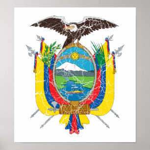 Póster Casaco De Armas Do Equador
