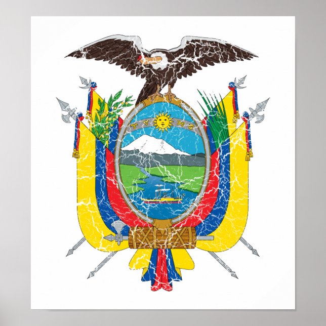 Póster Casaco De Armas Do Equador (Frente)